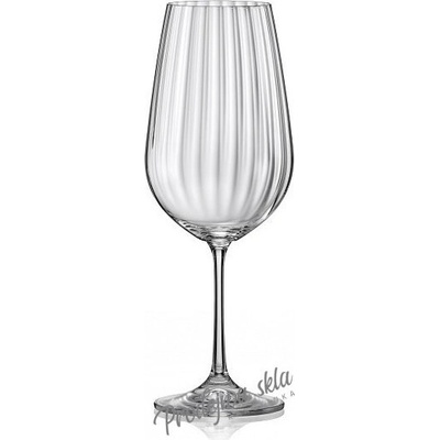 Crystalex Sklenice na bílé i červené víno Viola Waterfall 6 x 550 ml