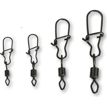 DAM Effzett Karabinka s Obratlíkom D-Lock Snap Swivels veľ.4 29 kg 10 ks