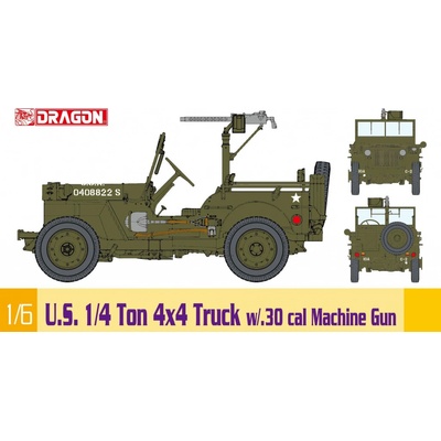 Dragon 75050 U.S. Ton 4x4 Truck w .30 cal Machine Gun 75050 1: 4 1:6 1:6
