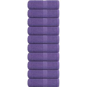 vidaXL Кърпи за гости FROGN 10 бр. лилави 30x50 см 360 г/м2 (136877)
