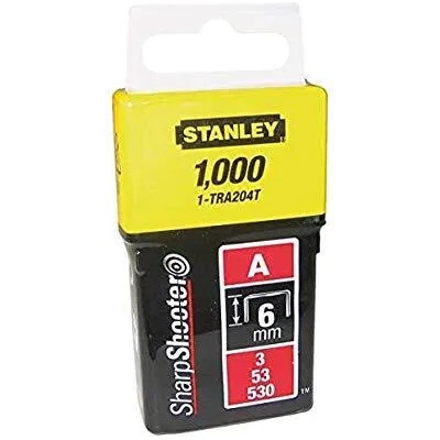 STANLEY скоби тип А53, 6мм. 1000 бр. stanley (1-tra204t)