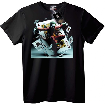NOONEBRAND Тениска Карта Джокер Хаос - 4XL, Black