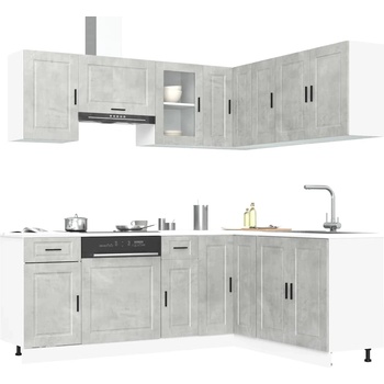 vidaXL Комплект кухненски шкафове от 11 части Porto, инженерно дърво (3314965)