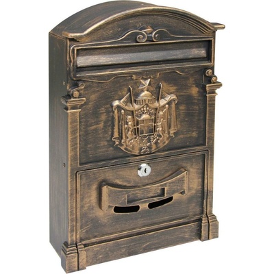 Richter Poštová schránka BK.301.ZP hliník/oceľ zlatá rustikálna