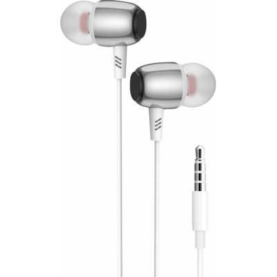 Blue Star Wire Earphones Jack 3,5 mm With Microphone M09 1,2 M White