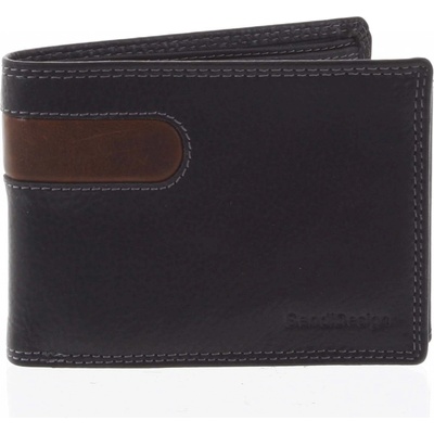 SendiDesign Business pánska kožená peňaženka Joel čierna čierna