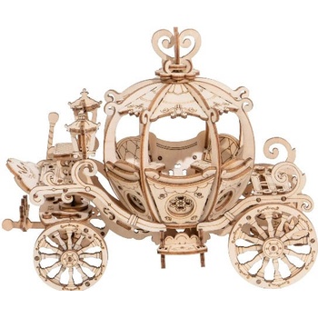 Robotime 3D drevené puzzle Kouzelný dýňový kočár pro princeznu 182 ks