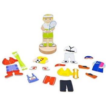 Image 1 of Bigjigs Toys - Магнитна кукла за обличане - Активности