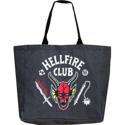 Cerdá Látková taška černá Hellfire Club Stranger Things