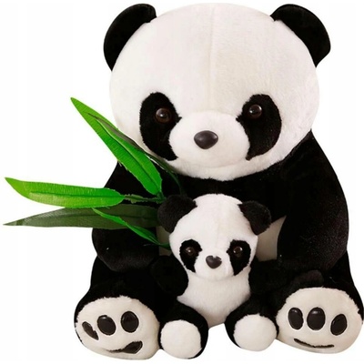 VELKÝ OBROVSKÝ MEDVÍDEK PANDA S MLÁDĚTEM 100 cm