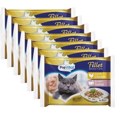 PreVital Fillet Selection Консерва пиле/индейка в желе 28 x 85 г