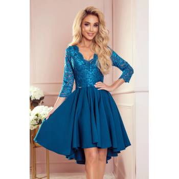Francesca šaty s krajkovými rukávy 210-14 modré