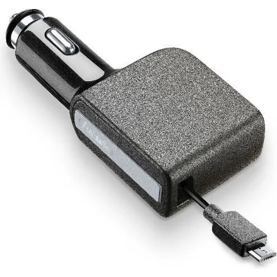 Cellularline Ролетно зарядно за кола 2А 12/24V с microUSB