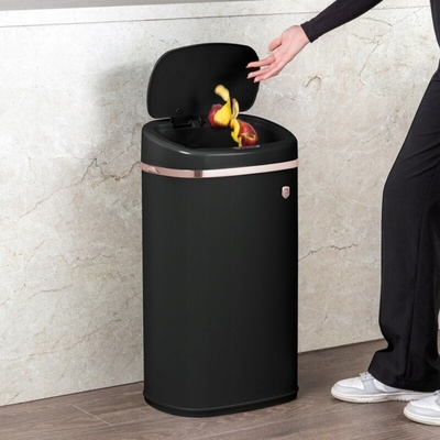 Berlingerhaus Koš odpadkový se senzorovým otvíráním 58 l Matte Black Colelection BH-9526