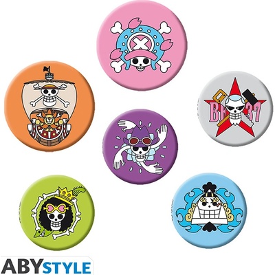 ONE PIECE - Balíček odznakov "Lebky 2", 5 druhov, ABYACC514