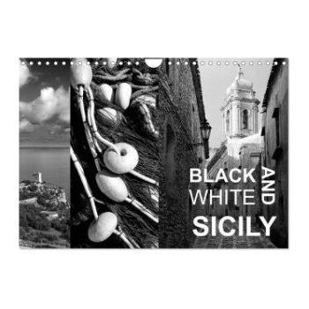 Calvendo Black and White Sicily (Wall Calendar 2026 DIN A4 landscape), CALVENDO 12 Month Wall Calendar | Calvendo, Michiel Mulder / Corsa Media