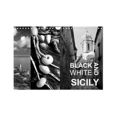 Calvendo Black and White Sicily (Wall Calendar 2026 DIN A4 landscape), CALVENDO 12 Month Wall Calendar | Calvendo, Michiel Mulder / Corsa Media