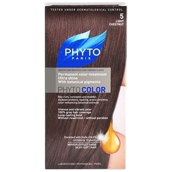 Phyto Color barva na vlasy 5 Light Chestnut 4 ks