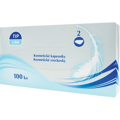 Tip Line kozmetické vreckovky 2-vrstvové 100 ks