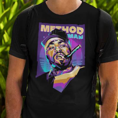 Tričko s potlačou Method Man čierna