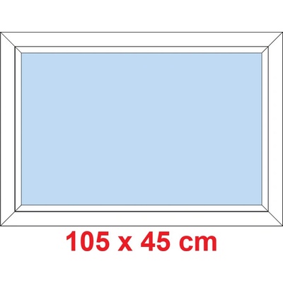 Soft Plastové okno 105x45 cm FIX neotevíravé Zlatý dub