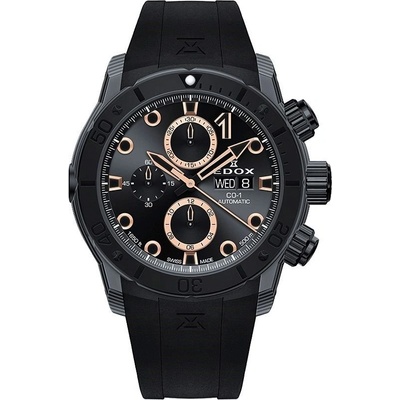 Edox Мъжки часовник EDOX CO-1 Carbon Chrono Automatic 01125-CCN-NR (56358)