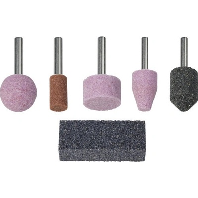 Brúsne keramické telieska Wolfcraft stopka 6mm set 5ks + ručný brús