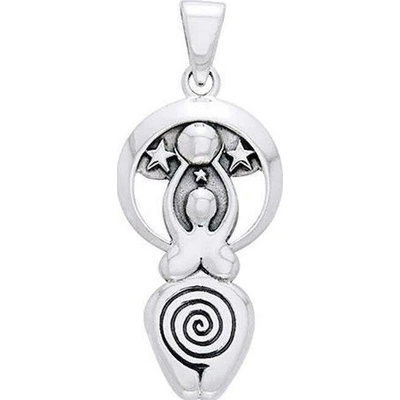 Fantasy Šperky VESMÍRNÁ BOHYNĚ talisman. stříbro MJW42