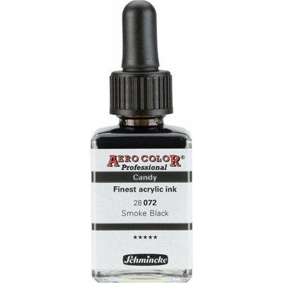 Schmincke Aero Color akrylový atrament Professional Candy 28 ml 072 smoke čierna