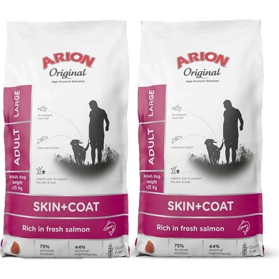 Arion Original Skin & Coat Adult Salmon and Rice Large Breed 2 x 12 kg
