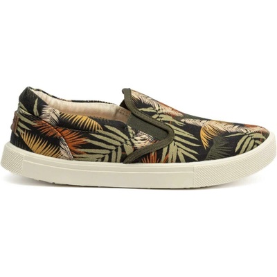 Oldcom Dámska slip on obuv BOSTON čierna mix biela