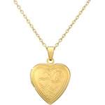 HARAHU Колие KI-34237 Heart - Златно KP34237