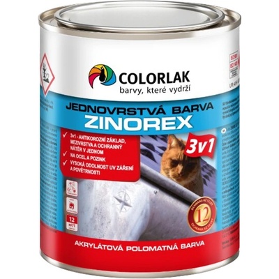 Zinorex S2211 Akrylátová farba na oceľ a pozink 3,5L RAL 1015 slonová kosť svetlá