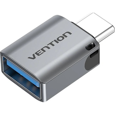 Vention USB-C (M) to USB 3.0 (F) OTG Adapter Gray Aluminum Alloy Type CDQH0 – Zboží Živě