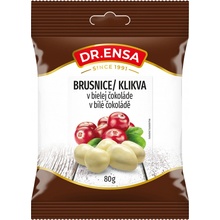 Dr. Ensa Brusnice v bielej čokoláde 80 g