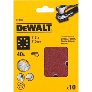 DEWALT Шкурка DeWALT 115 x 115 мм, P60, велкро (10 бр. ) DT3021 (DT3021)