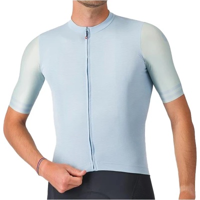 Castelli Мъжка фланелка с къс ръкав за колоездене Castelli Prologo Lite 2 Jersey Cycling jersey - Winter Sky - размер M (056-3891-0413)