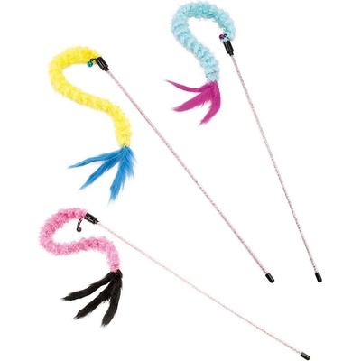 Ferplast Cat Toy - Котешка играчка във форма на въдица с перца, 90см