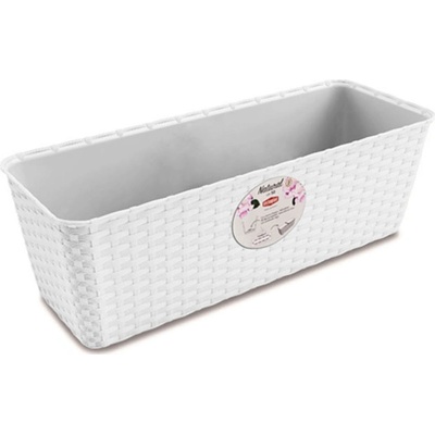 STEFANPLAST Kvetináč na kvety NATURAL 50x18x16cm biela
