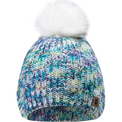 Hi-tec lady Vikna dámská pletená zimní čepice white/blue /lime melange