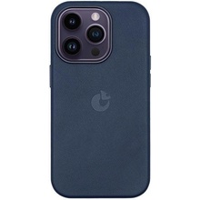 Covereon LEATHER kožený s MagSafe Apple iPhone 14 Pro 653 Navy modré