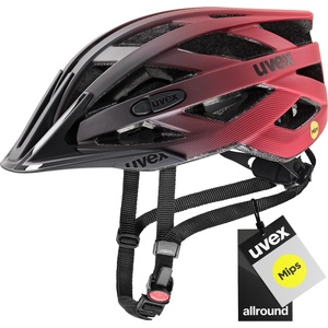 uvex i-vo cc MIPS bicycle helmet, black-red matt, 52-57 cm - S413613 (S413613)