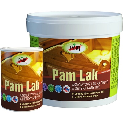 Pam Lak Akrylátový lak na drevo a detský nábytok 3 l polomatný