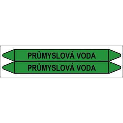 Značení potrubí, průmyslová voda,2 ks, 450 × 52 mm PZ 009224