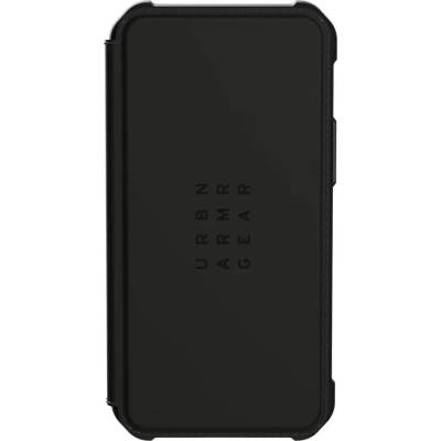 Urban Armor Gear Gear Metropolis Supple Italian Leather (LTHR) - удароустойчив хибриден кейс тип портфейл за iPhone 12 Mini (черен)