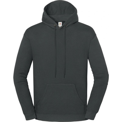 Fruit of the Loom mikina Iconic 250 Hooded Sweat light graph