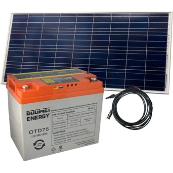 Goowei Energy OTD75 70Ah 12V a solárny panel Victron Energy 115Wp/12V