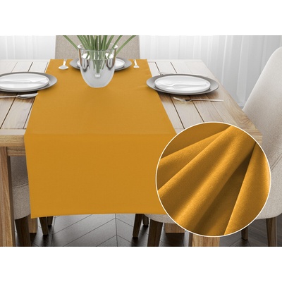Biante Zamatový behúň Velvet Prémium SVP-037 Zlatisto oranžový 35x180 cm