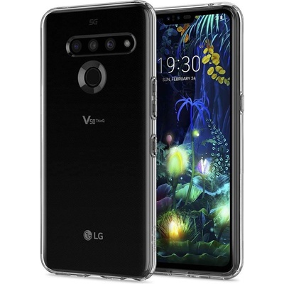 Spigen Liquid Crystal Case - тънък силиконов (TPU) калъф за LG V50 ThinQ (прозрачен)