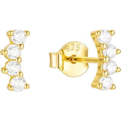 Olivie strieborné náušnice POLOMESIAC GOLD 8830